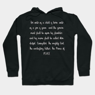 Isaiah 9:6 Bible Verse KJV Text Hoodie